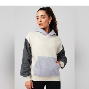 Fabletics Cozy Fleece Hoodie size medium cream medium Bone heather